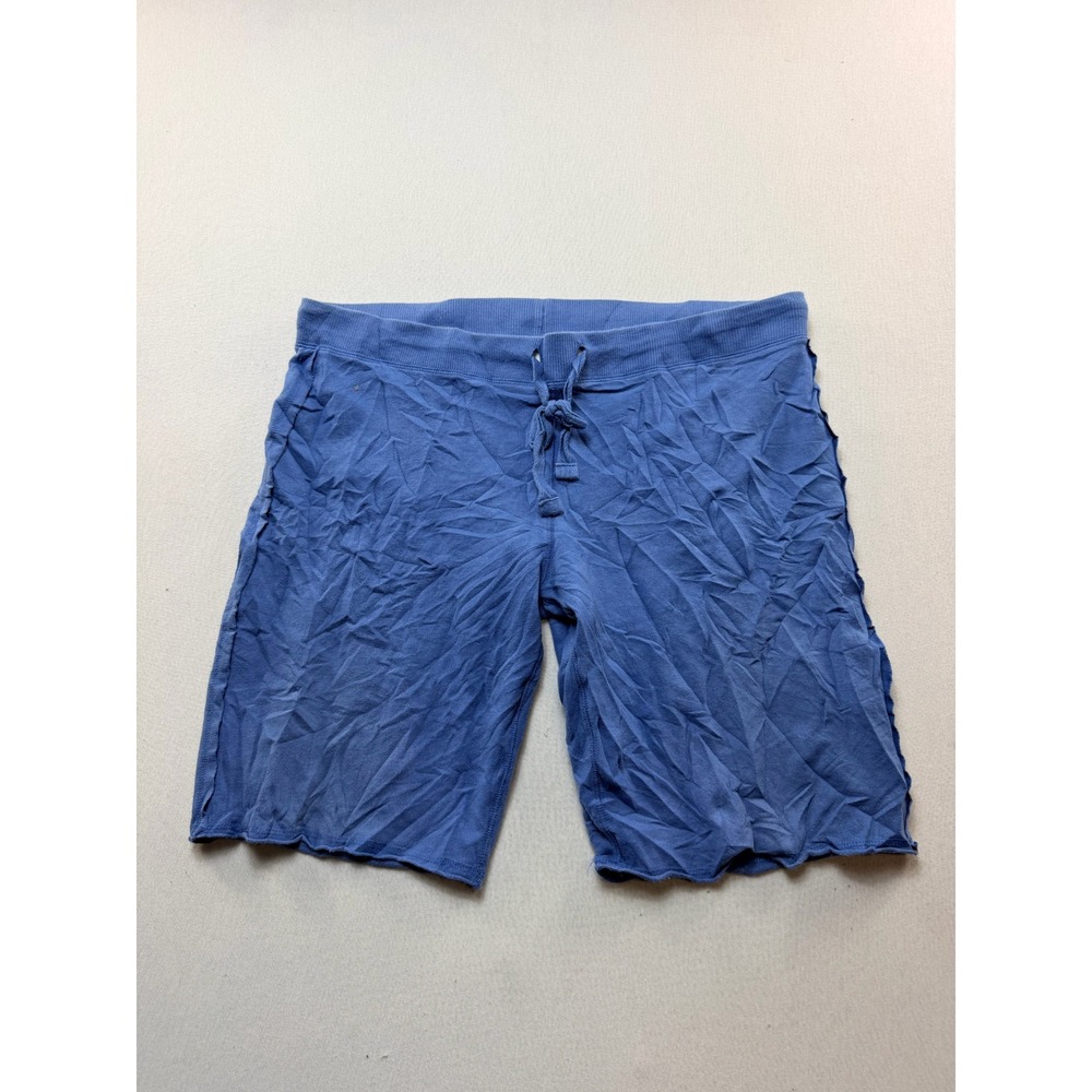 Xhilaration Sleep Shorts Womens Large Blue Excellent Cotton Blend Drawstring
